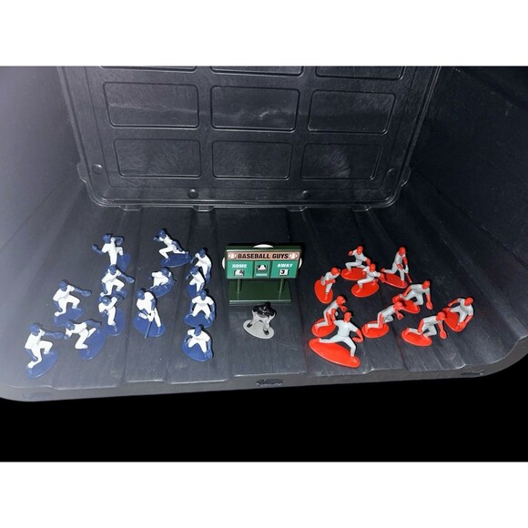 Kaskey Kids Baseball Guys 25 Piece Red v White w/ Scoreboard Field COMPLETE SET - Picture 2 of 4